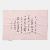 Vastgestelde weduwen van de Vrouw citeert Roze Zwa Theedoek (Horizontaal)