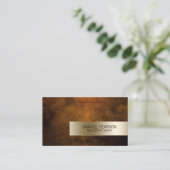 Vastgoed Agent Investment Grunge Gold Stripe Visitekaartje (Staand voorkant)