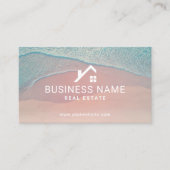 Vastgoed Beach House Realtor Aangepaste Logo Visitekaartje (Voorkant)
