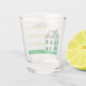 Vastgoed Bedrijf Huis Groene Moderne Marketing Shot Glas (Achterkant)