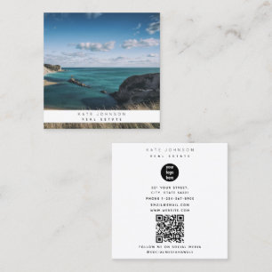 Vastgoed Bedrijf Logo Fotograaf Foto Vierkante Visitekaartje