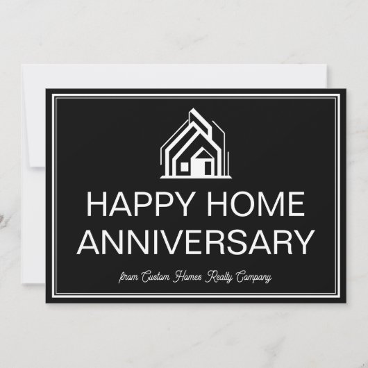 Vastgoed Bedrijfsmarketing Zwart Wit aangepast Kaart (Voorkant)