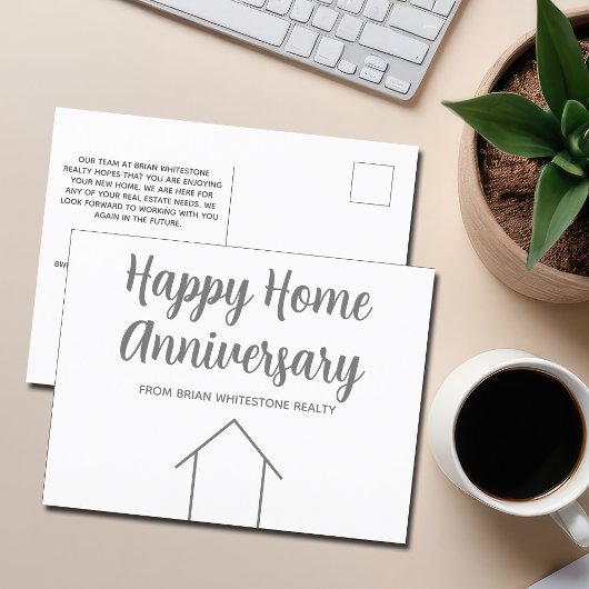 Vastgoed Blij Huis Jubileum Chic Maatwerk Briefkaart