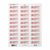 VASTGOED Blos Roze Script Foto Makelaar Opbrengst Etiket (Full Sheet)