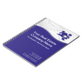 Vastgoed. Bouw. Blauw Zilver Notitieboek (Linkerzijde)