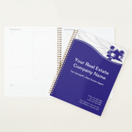 Vastgoed. Bouw. Blauw Zilver Planner