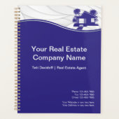 Vastgoed. Bouw. Blauw Zilver Planner (Voorkant)