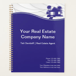 Vastgoed. Bouw. Blauw Zilver Planner