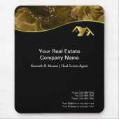 Vastgoed. Bouw. Zwart Goud Muismat (Voorkant)