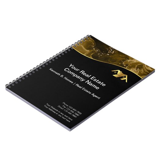 Vastgoed. Bouw. Zwart Goud Notitieboek (Linkerzijde)