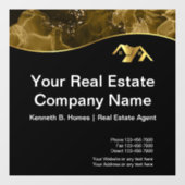 Vastgoed. Bouw. Zwart Goud Raamsticker (Vel)