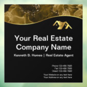 Vastgoed. Bouw. Zwart Goud Raamsticker (Vel 3)