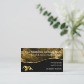Vastgoed. Bouw. Zwart Goud Visitekaartje (Staand voorkant)