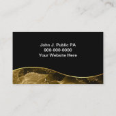 Vastgoed. Bouw. Zwart Goud Visitekaartje (Achterkant)