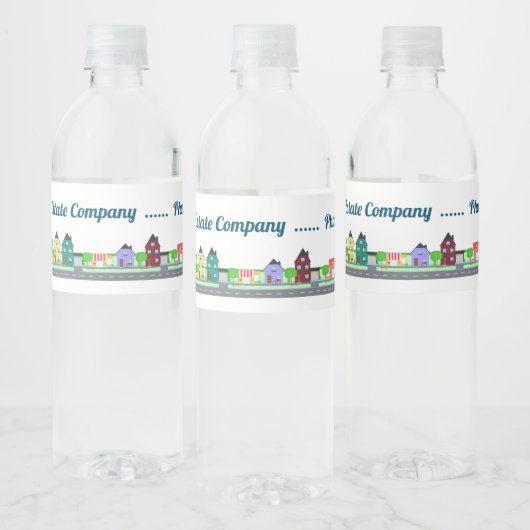 Vastgoed Commerciële Woningen Realtor Waterfles Etiket (Flessen)