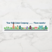 Vastgoed Commerciële Woningen Realtor Waterfles Etiket (Enkel label)