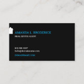 Vastgoed Eenvoudig Huis Logo Modern Visitekaartje (Achterkant)