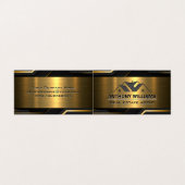  Vastgoed eigendommen | Goud Zwart Visitekaartje (Buitenkant ongevouwen)