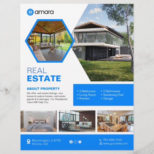 Vastgoed Eigenschappen Custom Flyer (Voorkant)