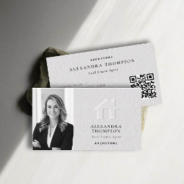 Vastgoed Faux reliëf zwart wit eenvoudige foto Visitekaartje