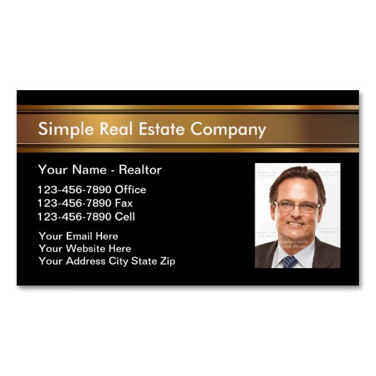 Vastgoed Foto Magnetische Visitekaartjes Magnetisch Visitekaartje (Voorkant)