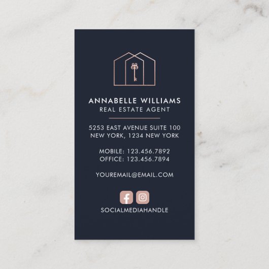 Vastgoed Foto Professioneel Elegant Visitekaartje (Achterkant)