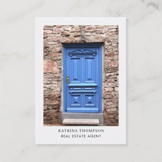 Vastgoed Foto Realtor QR Code Voordeur Visitekaartje (Voorkant)