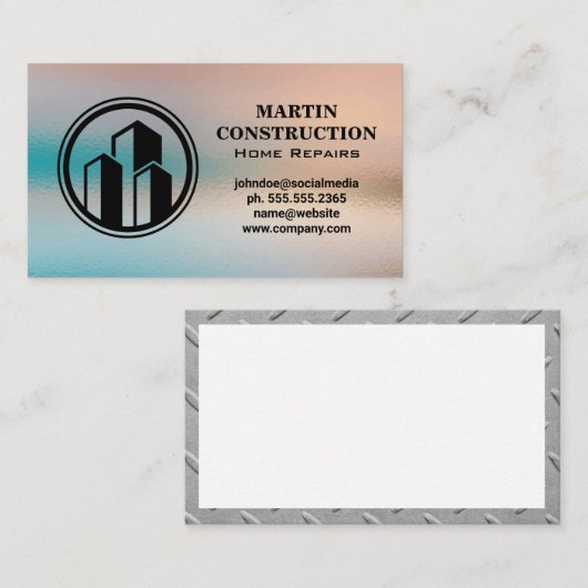 Vastgoed gebouwen | Hoofdaannemer Visitekaartje (Voorkant / Achterkant)