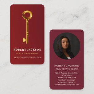 Vastgoed Gold Key Luxe Rood Visitekaartje
