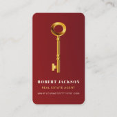Vastgoed Gold Key Luxe Rood Visitekaartje (Voorkant)