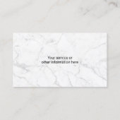 Vastgoed Goud Huis Logo Realtor Marmer Foto Visitekaartje (Achterkant)