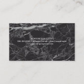 Vastgoed | Gouden Elementen | Zwarte Marmer Visitekaartje (Achterkant)