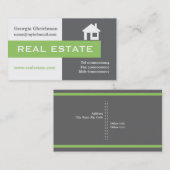 Vastgoed grijs, wit, groen opvallend visitekaartje (Voorkant / Achterkant)