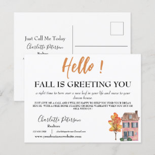 Vastgoed Herfst Marketing Landbouw Briefkaart