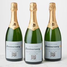 Vastgoed Home-jubileum QR-code Retro Blauw