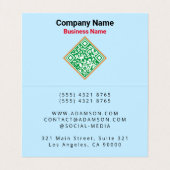 Vastgoed & Huis Makelaar (QRCode) Realtor Gevouwen Visitekaartje (Binnenkant ongevouwen)