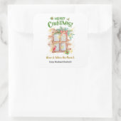 Vastgoed Kerstmis | Thuis is waar het hart is Vierkante Sticker (Tas)