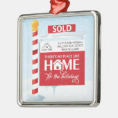 Vastgoed Kerstmis verkocht teken Metalen Ornament (Links)