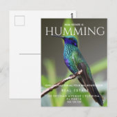 Vastgoed kolibrie Pop door Postcard Square Briefkaart (Voorkant / Achterkant)