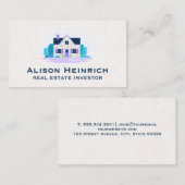 Vastgoed Logo Huis met Tuin Visitekaartje (Voorkant / Achterkant)