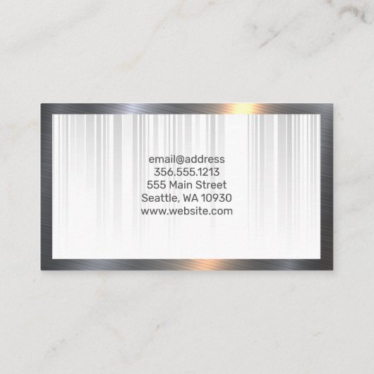 Vastgoed Logo Luxe Goud | Metallisch Visitekaartje (Achterkant)