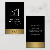 Vastgoed Lux Gold Trim met Monogram Visitekaartje (Voorkant / Achterkant)