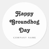 Vastgoed Marketing Client Happy Groundhog Day Ronde Sticker (Voorkant)