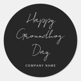 Vastgoed Marketing Client Happy Groundhog Day Ronde Sticker