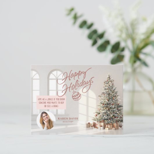 Vastgoed Marketing Kerstvakantie Briefkaart (Staand voorkant)