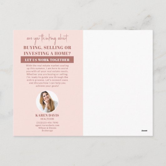 Vastgoed Marketing Kerstvakantie Briefkaart (Achterkant)