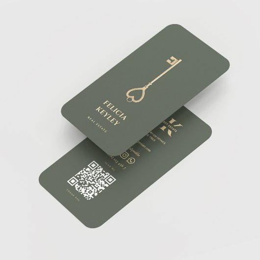 Vastgoed Monogram Modern Sage Groen Visitekaartje