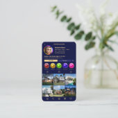 Vastgoed Navy Blue Instagram Modern Visitekaartje (Staand voorkant)