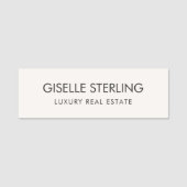 Vastgoed Neutraal Beige Luxe Naamplaatje (Voorkant)
