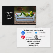 Vastgoed op de referentiekaart van de omheining visitekaartje (Voorkant / Achterkant)